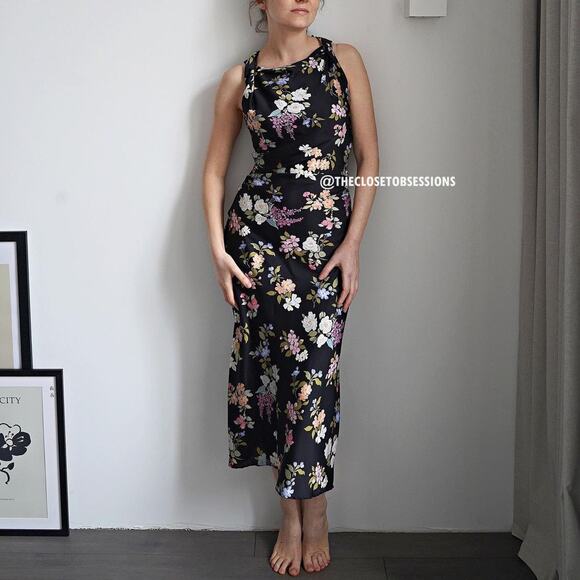 ZARA Satin Effect Midi Dress NWT - Picture 11 of 16